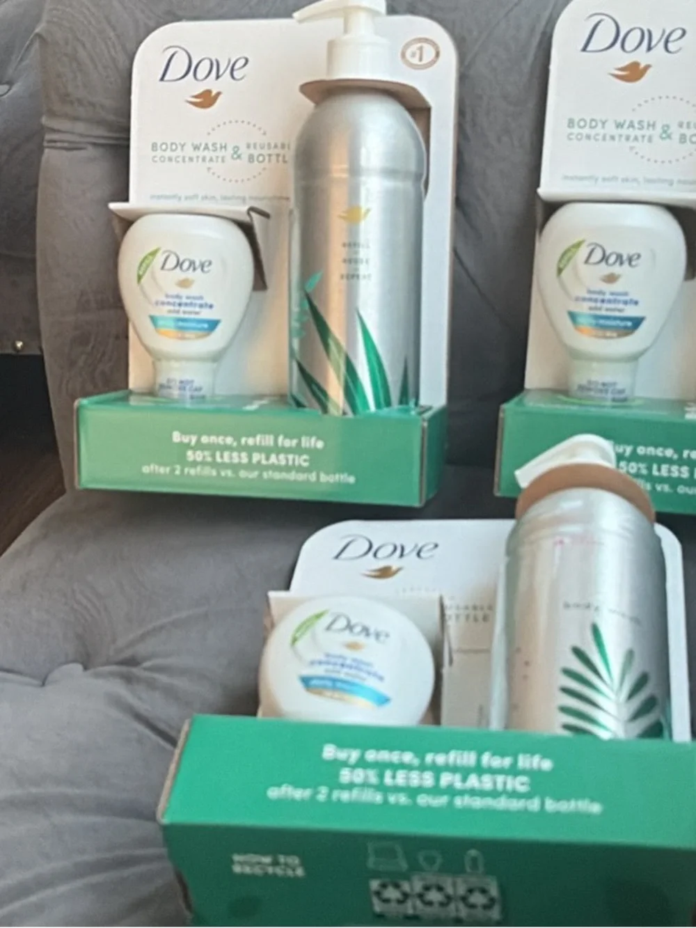 Dove Body Wash Refill Kit - Moisturizing Wash set of 3